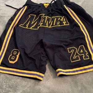 Just Don Black and Yellow Mamba Men's Athletic Shorts